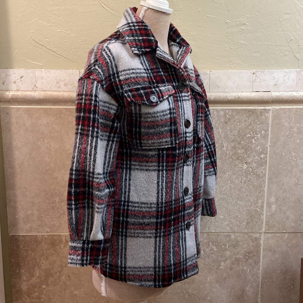 7 for all mankind 7FAM flannel plaid shacket jacket size XS